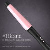 Picture of Remington CI9538 Pro 1"-1.5" Pearl Ceramic Conical Curling Wand, Digital Controls + 10 Heat Settings, Black/Pink