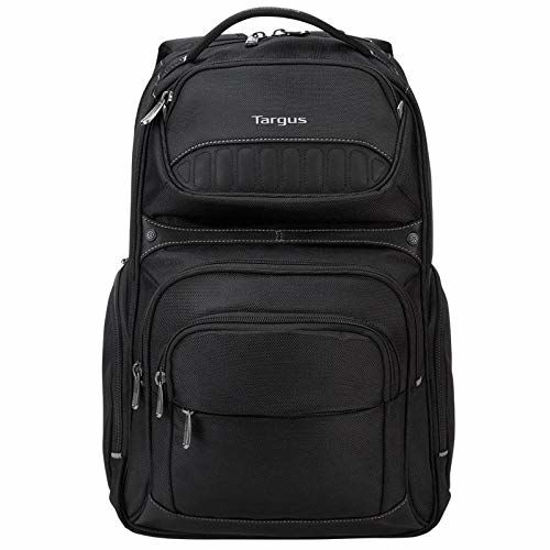 Picture of Targus Legend IQ Backpack Laptop bag for Business Professional and College Student with Durable Material, Pockets Throughout, Headphone Cord Pocket, TrolleyStrap, Fits 16-Inch Laptop, Black (TSB705US)