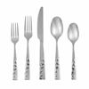 Picture of Cambridge Silversmiths Blossom Sand 20-Piece Flatware Silverware Set, Service for 4, Stainless Steel, Includes Forks/Knives/Spoons, Count, Brushed Finish