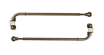 Picture of Versailles Home Fashions Pair of Swing Arm with Ball Finial, 24 by 38-Inch, Antique Brass