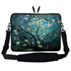 Picture of Meffort Inc 15 15.6 inch Neoprene Laptop Sleeve Bag Carrying Case with Hidden Handle and Adjustable Shoulder Strap - Vincent Van Gogh Almond Blossoming