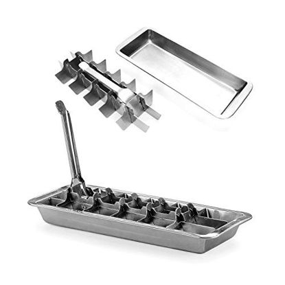 Picture of Ice Cube Tray | 18/8 Stainless Steel | 18 Slot Ice Cube Tray | Easy Release Handle