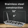 Picture of Ice Cube Tray | 18/8 Stainless Steel | 18 Slot Ice Cube Tray | Easy Release Handle