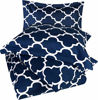 Picture of Utopia Bedding 3-Piece Duvet Cover Set - 1 Duvet Cover with 2 Pillow Shams - Comforter Cover with Zipper Closure -Soft Brushed Microfiber - Shrinkage and Fade Resistant - Easy Care (Queen, Quatrefoil Navy)