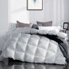 Picture of SNOWMAN White Goose Down Comforter CAL King Size 100% Cotton Shell Down Proof-Solid White Hypo-allergenic