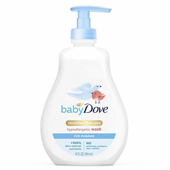 Picture of Baby Dove Tip to Toe Baby Wash and Shampoo For Baby's Delicate Skin Rich Moisture Washes Away Bacteria, Tear-Free and Hypoallergenic 13 oz