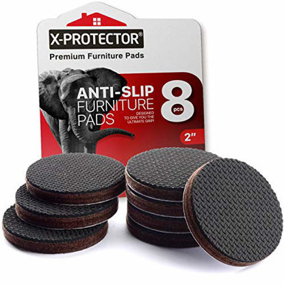 X-Protector Non Slip Furniture Pads – Premium 16 Pcs 2” Furniture Grippers! Best Selfadhesive Rubber Feet Furniture Feet – Ideal Non
