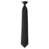 Picture of Jacob Alexander Uniform Solid Clip-On Tie with Buttonholes - Regular 20 inch - Black