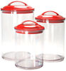 Picture of Calypso Basics by Reston Lloyd Acrylic Storage Canisters, Set of 3, Red