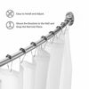 Picture of EXCELL Home Fashions Curved Shower Curtain Rod, Adjustable Customizable Curtain Rod for Bathtub, Stall, Closet, Doorway, 40-72 Inches, Brushed Nickel