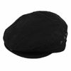 Picture of Mens Black Washed Canvas Ivy Ascot Cabbie Cap