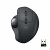 Picture of Logitech MX Ergo Wireless Trackball Mouse Adjustable Ergonomic Design, Control and Move Text/Images/Files Between 2 Windows and Apple Mac Computers (Bluetooth or USB), Rechargeable, Graphite - Black