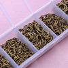 Picture of HooAMI 1450pcs Antique Bronze Open Jump Rings 3mm 4mm 5mm 6mm 7mm 8mm 10mm Box Set for DIY Jewelry Making Findings