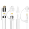 Picture of [5-Piece] MEKO Accessories for Apple Pencil Cap Holder/Nib Cover/Lightning Cable Adapter Tether/ 2 in 1 Fiber Cap as Stylus/Soft Silicone Protective Grip for iPad Pro Pencil