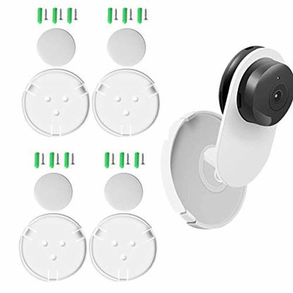 Picture of (Pack of 4) Aboom Wall Mount Compatible with Yi Home Camera Customized Stand Bracket for YI 1080p/720p Home Camera Designed for USA (NOT INCLUDED CAMERA)