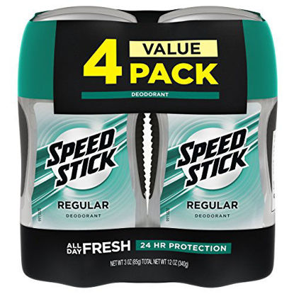 Picture of Speed Stick Deodorant for Men, Aluminum Free, Regular - 3 Ounce (4 Pack)