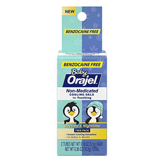 Picture of Orajel Non-Medicated Baby Teething Day & Night Cooling Gels 0.18 oz Twin Pack (Pack of 1)