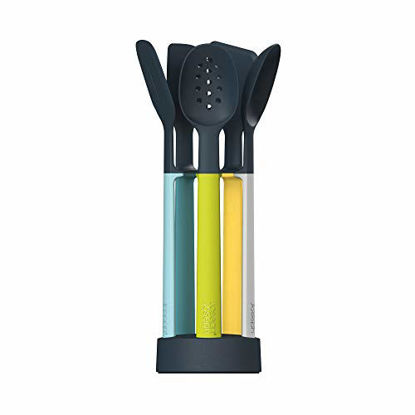 Picture of Joseph Joseph Elevate Silicone Kitchen Utensil Set with Compact Storage Stand, 1 EA, Opal