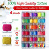 Picture of Embroidery Floss 418 Embroidery Thread String Kits with Organizer Storage Box Included 108pcs Colorful Friendship Bracelets Floss with Number Stickers&Floss Bobbins &110 Pcs Cross Stitch Tool Kits