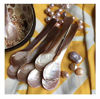 Picture of DUEBEL Set of 6 Mother of Pearl 3.55 Caviar Spoons for Caviar Serving or Egg Serving