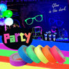 Picture of 6 Pack UV Blacklight Reactive Fluorescent Cloth Tape Glow in The Dark Neon Gaffer Tape Birthday Christmas Party Supplies