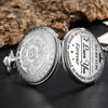 Picture of Silver Pocket Watches to My Son Forever from a Mom Dad Engraved Quartz Fob Watches for Kids