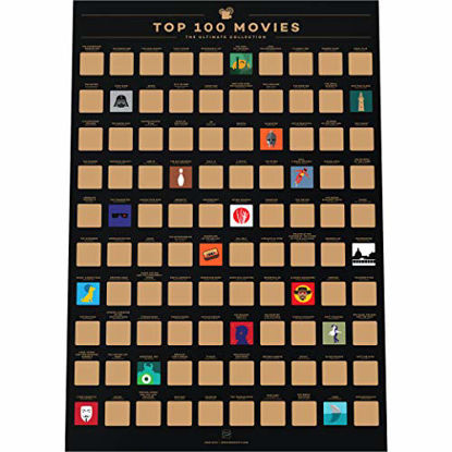 Picture of Enno Vatti 100 Movies Scratch Off Poster - Top Films of All Time Bucket List (16.5" x 23.4")