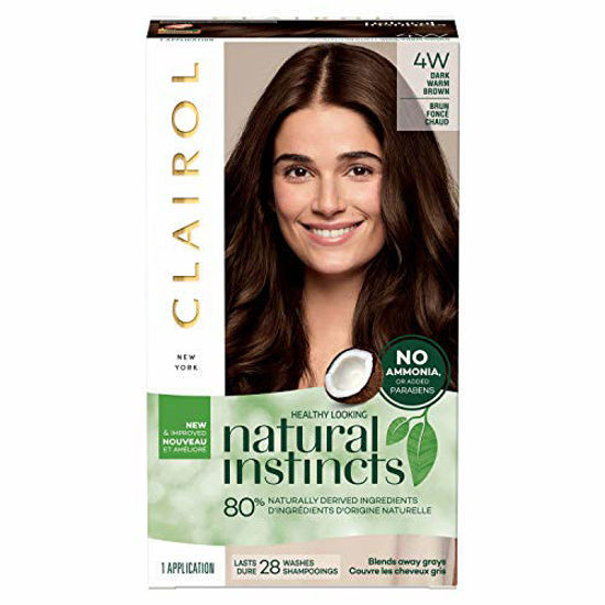 Picture of Clairol Natural Instincts Semi-Permanent, 4W Dark Warm Brown, Roasted Chestnut, 1 Count