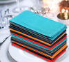 Picture of Ruvanti Multi Color Cloth Napkins 12 Pack 18X18 Inch Durable Linen Napkins - Soft and Comfortable Reusable Fabric Napkins -Perfect Table Napkins/Cotton Dinner Napkins/Cocktail Napkins for Home Use