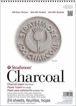 Picture of Strathmore Paper 500 Series Charcoal Pad, 18"x24", White, 24 Sheets