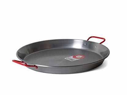 Picture of Garcima 15-Inch Carbon Steel Paella Pan, 38cm, Silver