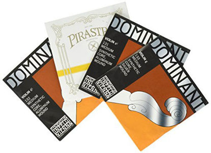 Picture of JSI Special 4/4 Violin String Set: Gold Label Ball-End E & Dominant A, D, and G Strings - Medium Gauge