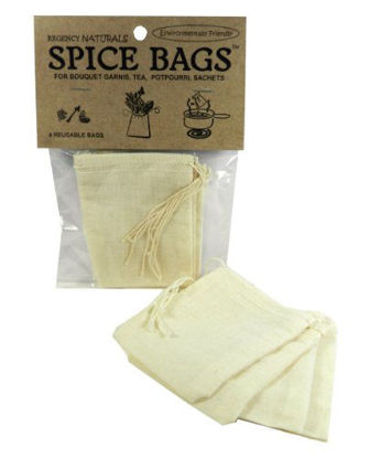 Picture of Regency Wraps Regency Natural Spice Bags 100% cotton set of 4, 3x4