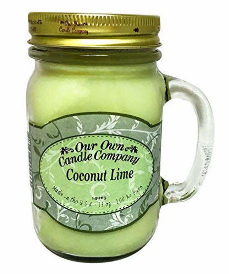 Picture of Our Own Candle Company Coconut Lime Scented 13 Ounce Mason Jar Candle