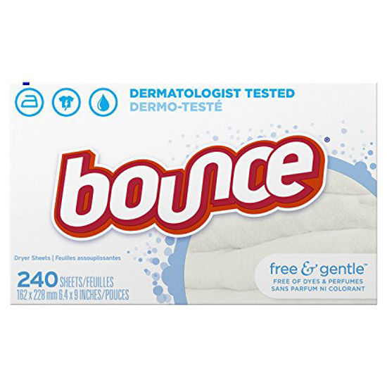 Picture of Bounce Fabric Softener Sheets, Free & Gentle, 240 Count, White