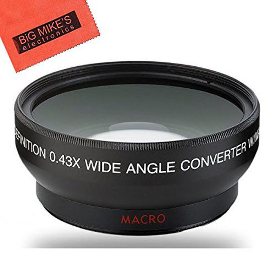 Picture of 58mm 0.43X Wide Angle Lens For Canon Digital EOS Rebel SL1, T1i, T2i, T3, T3i, T4i, T5, T5i EOS60D, EOS70D, 50D, 40D, 30D, EOS 5D, EOS5D Mark III, EOS6D, EOS7D, EOS7D Mark II, EOS-M Digital SLR Cameras Which Has Any Of These Canon Lenses 18-55mm IS II, 18-250mm, 55-200mm, 55-250mm, 70-300mm f/4.5-5.6, 75-300mm, 100-300mm, EF 24mm f/2.8, 28mm f/1.8, 28mm f/2.8, 50mm f/1.4, 85mm f/1.8, EF 100mm f/2