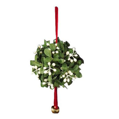 Picture of Kurt Adler Mistletoe Ball Christmas Ornament