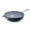 Picture of GreenPan Lima 12.5" Ceramic Non-Stick Open Wok with Helper Handle, Black -