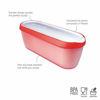 Picture of Tovolo Glide-A-Scoop Ice Cream Tub, 1.5 Quart, Insulated, Airtight Reusable Container With Non-Slip Base, Stackable on Freezer Shelves, BPA-Free, Strawberry Sorbet