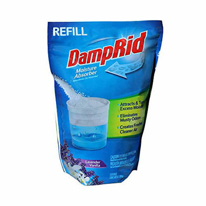 Picture of DampRid - Lavender Vanilla Moisture Absorber - 42 oz. Refill Bag - Attracts & Traps Moisture for Fresher, Cleaner Air
