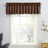 Picture of Sun Zero Barrow Energy Efficient Rod Pocket Curtain Valance, 54" x 18", Chocolate Brown