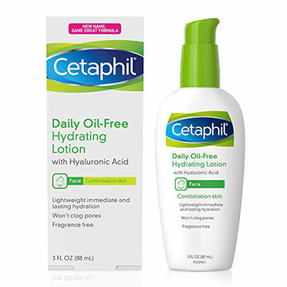 Picture of Cetaphil Face Moisturizer, Daily Oil-Free Hydrating Face Lotion with Hyaluronic Acid, 3 Oz Package May Vary