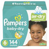 Picture of Diapers Size 6, 144 Count - Pampers Baby Dry Disposable Baby Diapers, ONE MONTH SUPPLY