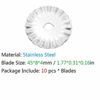 Picture of Rotary Cutter Blades,10pcs 45mm Rotary Cutter Pinking Blades for Leather Fabric Paper Lacework Sewing Tools