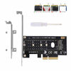 Picture of NVMe PCIe Adapter, M Key M.2 NVME SSD to PCI-e 3.0 x4 Host Controller Expansion Card with Low Profile Bracket, PCIe NVME Adapter for PC Desktop Support 2230 2242 2260 2280