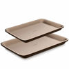 Picture of NutriChef Nonstick Cookie Sheet Baking Pan | 2pc Large and Medium Metal Oven Baking Tray - Professional Quality Kitchen Cooking Non-Stick Bake Trays w/Rimmed Borders, Guaranteed NOT to Wrap