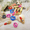 Picture of 36pcs Mixed Enamel Rhinestone Women Makeup Charms with Lipstick Perfume Dress,Purse Shoes