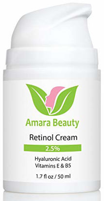 Picture of Retinol Cream for Face 2.5% with Hyaluronic Acid & Vitamins E & B5, 1.7 fl. oz.