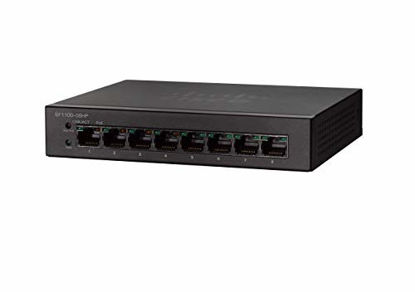 Picture of Cisco SF110D-08 Desktop Switch with 8 Ports 10/100 Desktop, Limited Lifetime Protection (SF110D-08-NA)