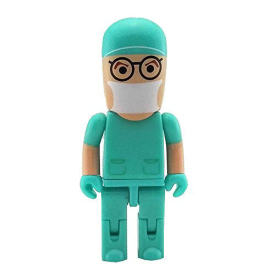 Picture of Aneew 16GB Green Hat Doctor Surgeon Robot USB Flash Drive Memory Stick Pendrive